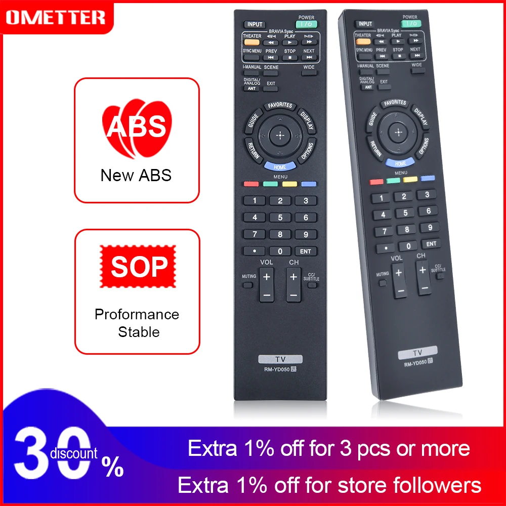 Rm-Yd050 Telecomando Sostitutivo Per Sony Bravia Tv Kdl-32Ex407 Kdl-40Ex407