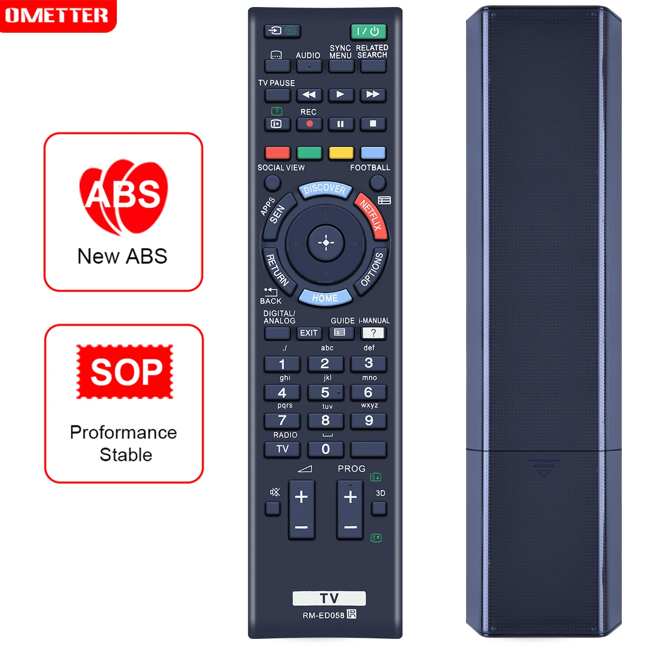 Sostituzione Del Telecomando Nero Abs Per Sony Rm-Ed058 Tv Pezzi Di Ricambio Tv Sony Bravia