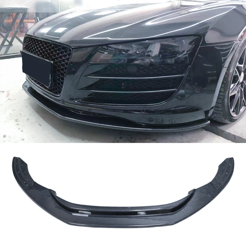 Labbro Paraurti Anteriore In Fibra Di Carbonio Stile Design Maxton Per Audis R8 V8 V10