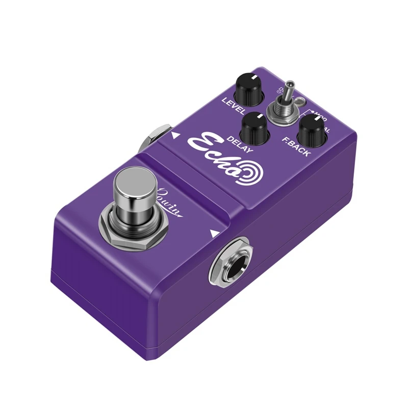 Rowin Ln-314 True Bypass Guitar Delay Effect Pedal Super Mini Classic Natural Eco Box Per Chitarra Elettrica