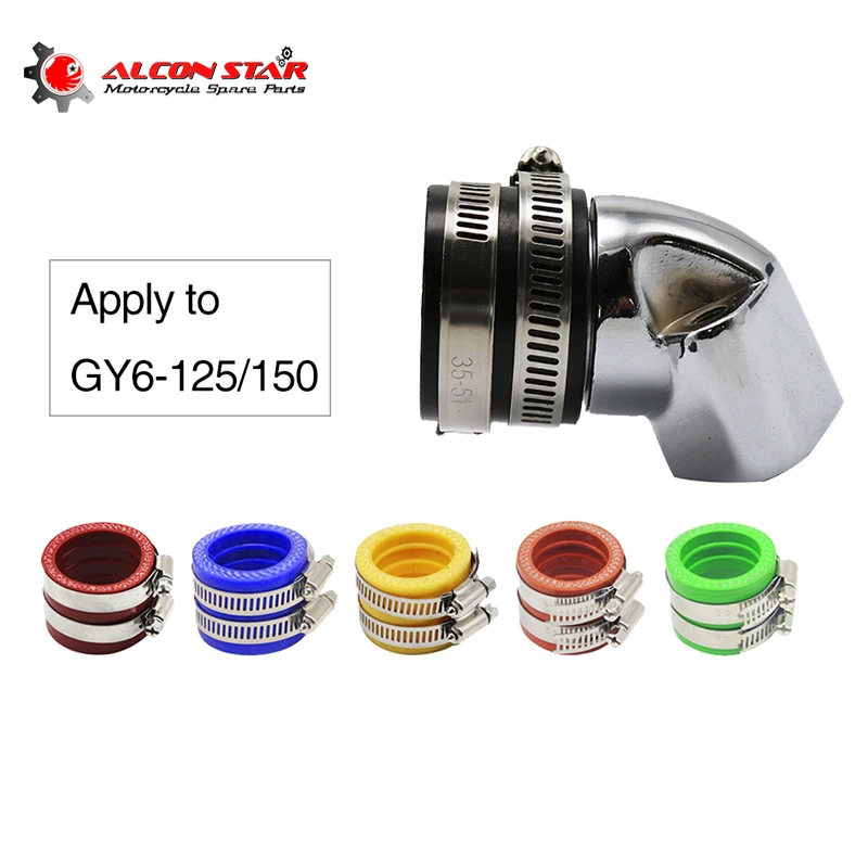 Alconstar-Moto Collettore Di Aspirazione In Alluminio Boot Per Gy6-125 Gy6-150 125Cc 150Cc Motore A 4 Tempi Scooter Atv Go Kart 30Mm
