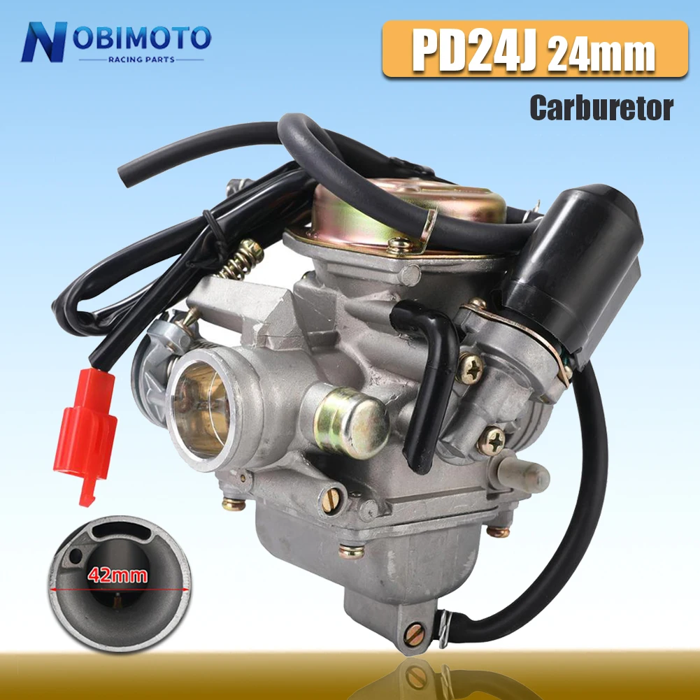 Carburatore Moto Carb Gy6 Pd24J 125Cc 150Cc Adatto Per Baja Scooter Atv Go Kart Scooter 125Cc Pd24J Parti Del Motociclo