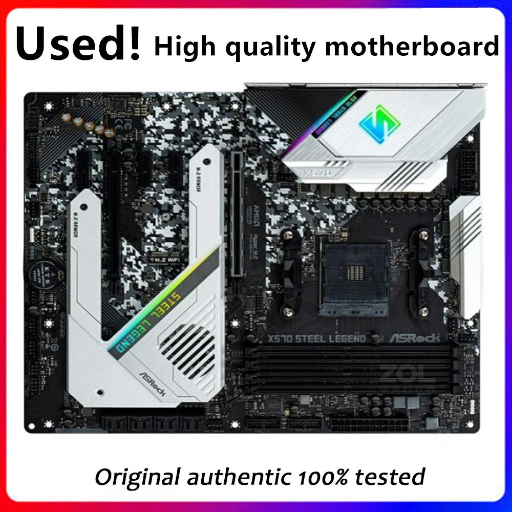 Per Asrock X570 Steel Legend Presa Per Scheda Madre Am4 Ddr4 Per Scheda Madre Usata Desktop Originale Amd X570