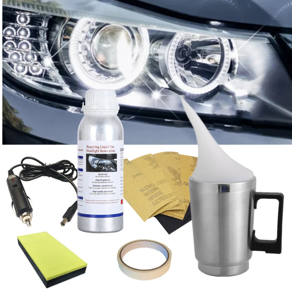 Ripristino Dei Fari Fumigazione Agente Di Restauro Del Vetro Dell'Auto Dispositivo Di Rimozione Dei Graffi Rivestimento Uv Kit Di Restauro Del Vetro D