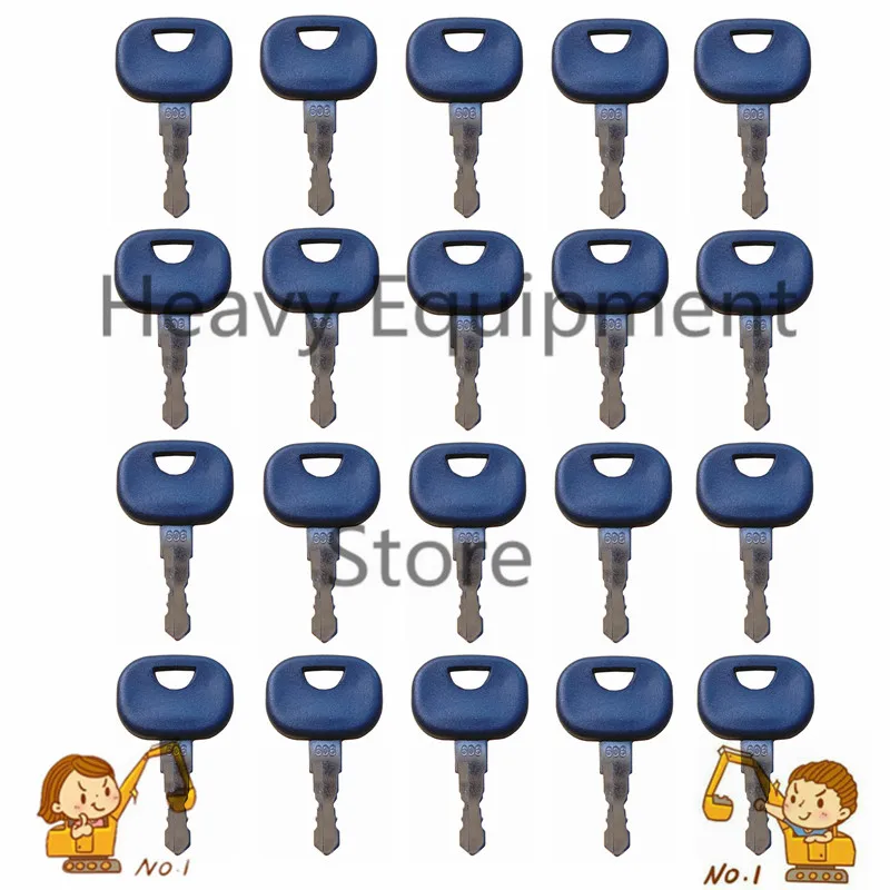 20 Pcs 606 Chiave Di Accensione Per Liebherr John Deere Track Loader Heavy Equipment Starter Spedizione Gratuita