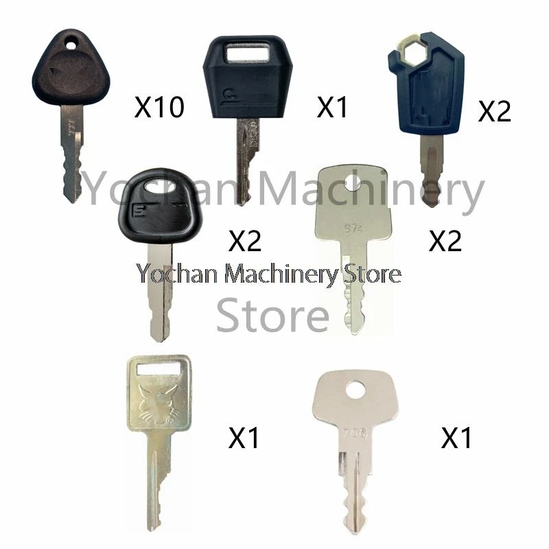 Accensione Swith Chiavi Per Volvo Caterpillar Case Sany Sakai Bobcat Liebherr Escavatore Dozer Loader Spedizione Gratuita