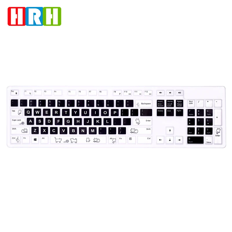 Custodia Per Tastiera In Silicone Con Design Verniciato Hrh Per Dell Km636 Wireless Dell Kb216 Cablata/Dell 5250 3050 3240 5460 7450 7050