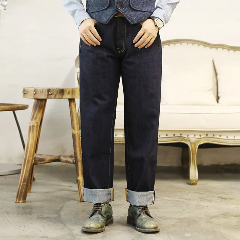 Red Tornado Giappone Ha Importato 12Oz Selvedge Denim Dei Jeans Per Gli Uomini Sciolti Direttamente Fit
