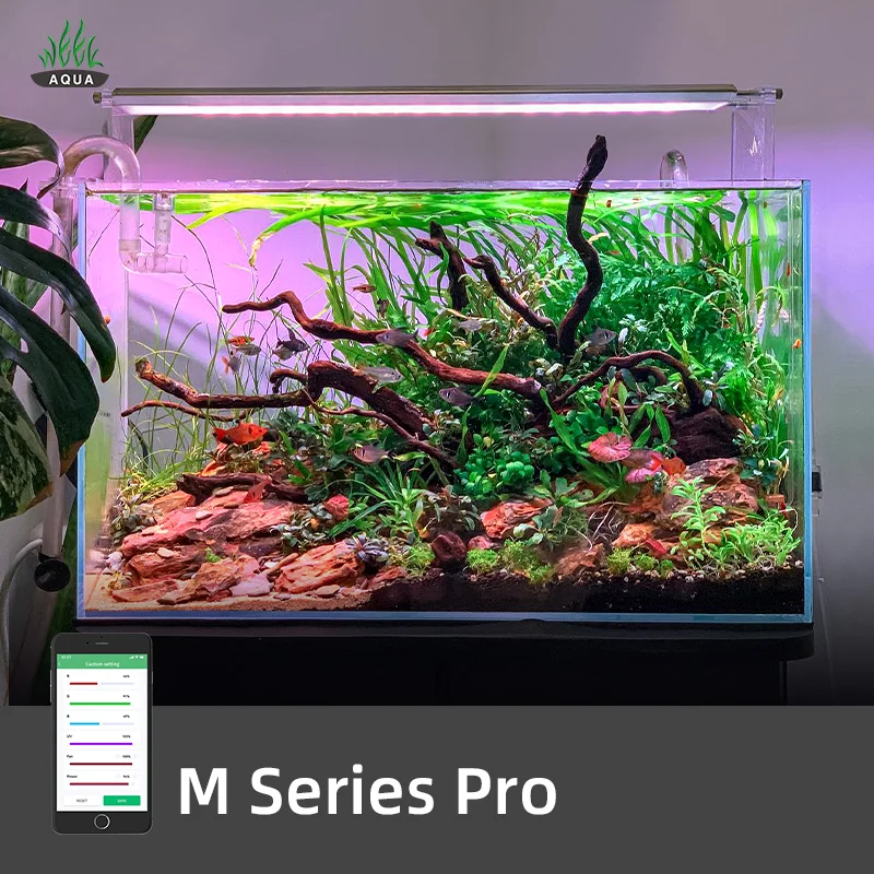 Weekaqua M600K Pro Wrgb + Uv Full Spectrum Dimmerabile Led Aquarium Light Per Aqvarium Fish Tank Aquascape Acquario