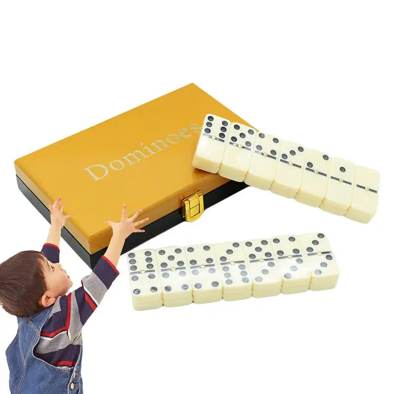 Domino Per Adulti Dominos Set Giochi Da Tavolo Classic Double Six Domino Kids Dominos Con Scatola Portaoggetti Giochi Per Feste 28 Pezzi Numeri