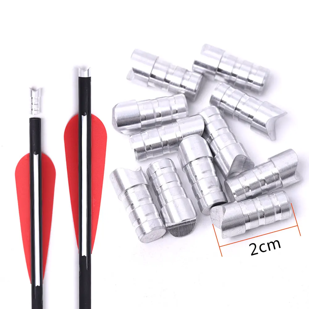 12Pc Balestra Freccia In Alluminio Cocche Misto/Puro Carbonio Balestra Freccia Cocche Per 6.2 Freccia Albero Balestra Per La Caccia