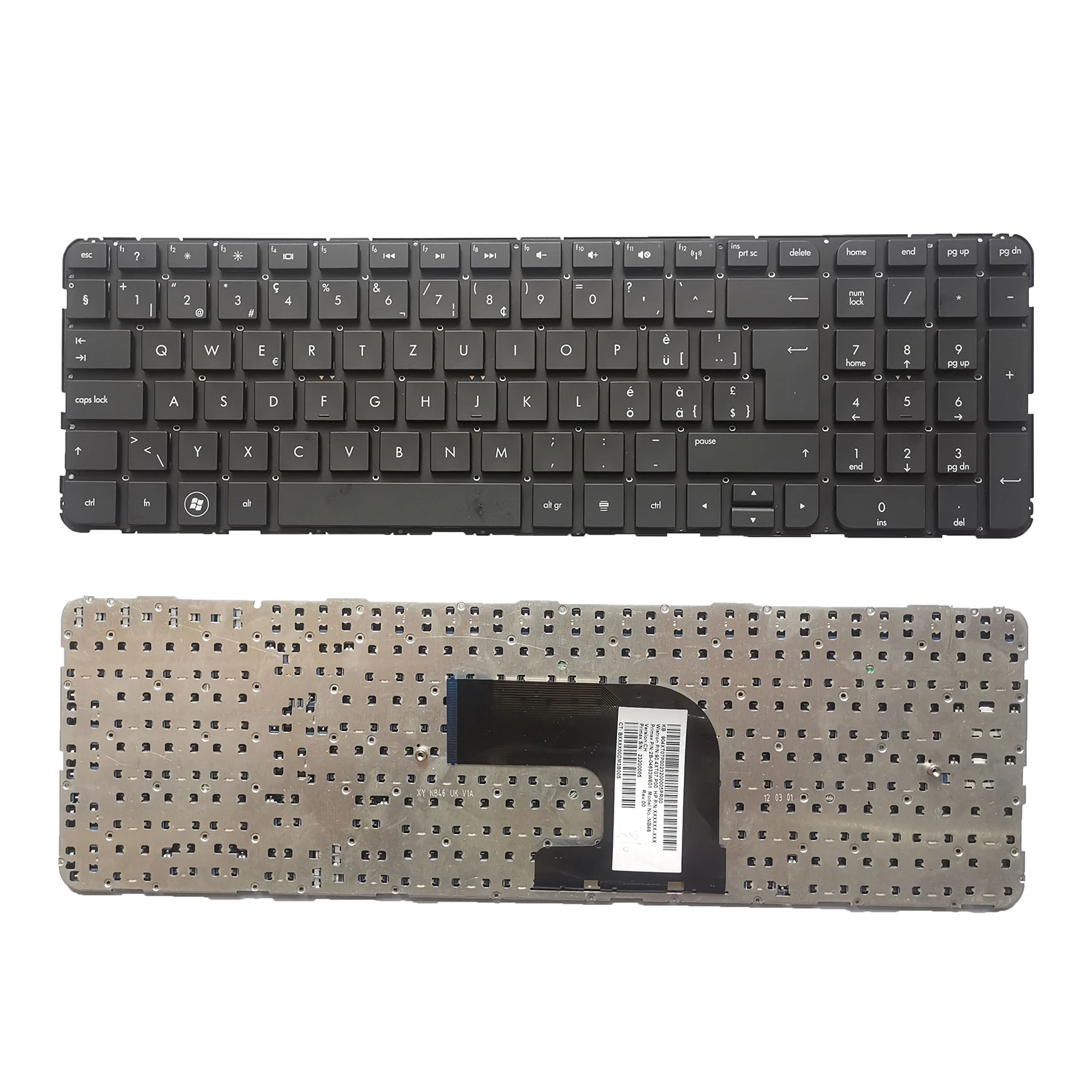 Tastiera Per Laptop Sw Schweiz Hp Pavilion Dv6-7000 Dv6T-7000 Dv6Z-7000 Dv6-7100 Dv6-7200 Senza Cornice
