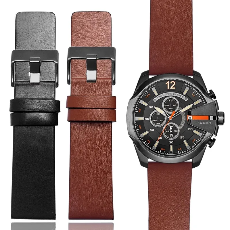 Per Diesel Dz7332 Dz7314 Dz7311 Orologio In Vera Pelle Con Accessori Per Bracciali Da Uomo E Da Donna Nero Marrone 24Mm 26Mm 28Mm