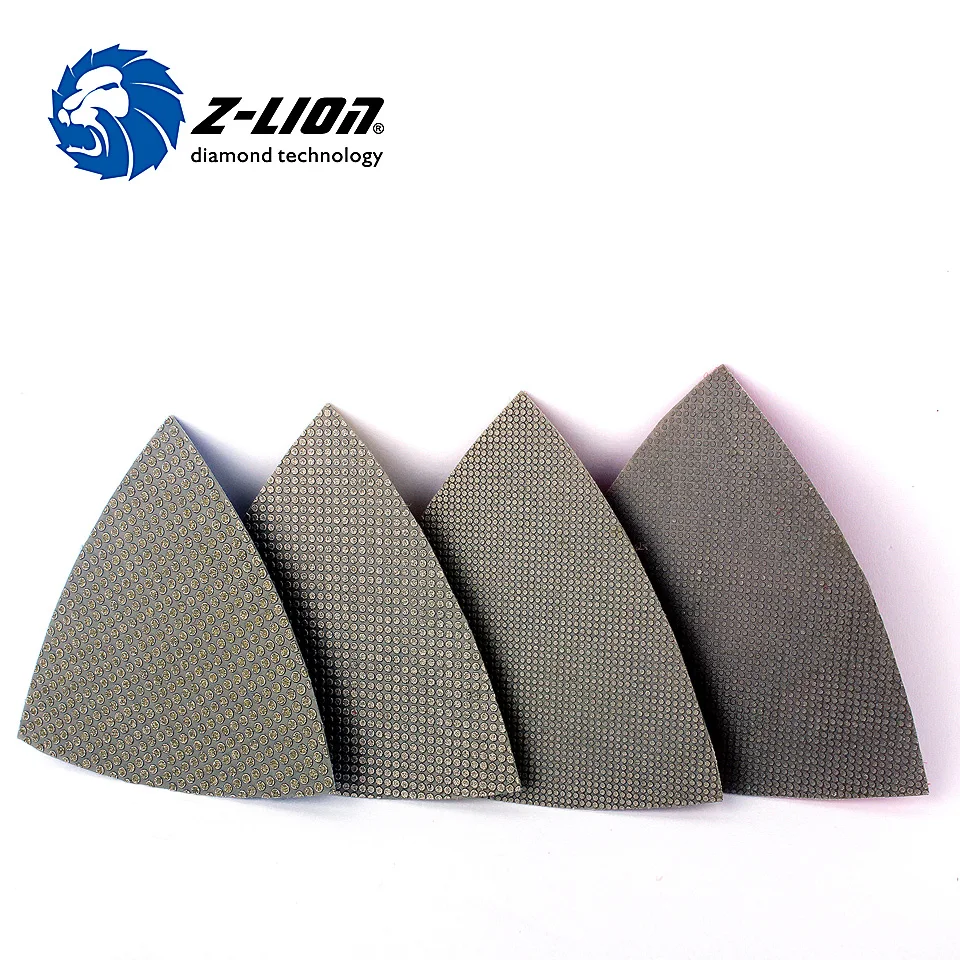 Z-Lion 75 Millimetri Triangolare Diamante Lucidatura Cuscinetti Elettrolitici Levigatura Pad Per Multi Strumento Come Fein Multimaster Dremel Rinnovat