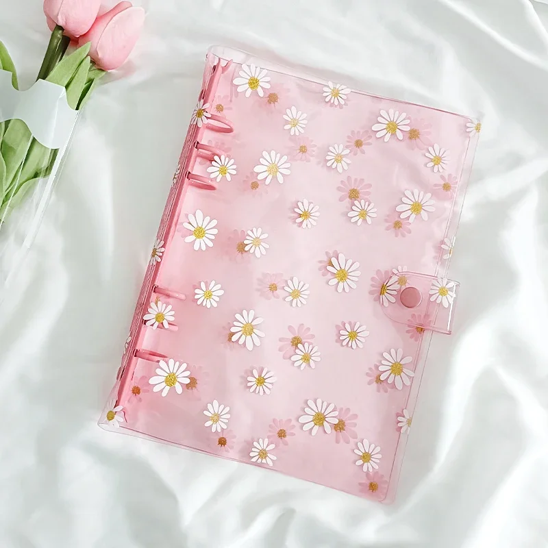 A5 Trasparente Kpop Binder Photocard Little Daisy Photo Card Collect Book Journal Notebook Card Binder Idol Photo Album Forniture