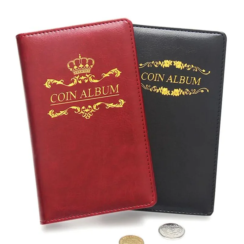 120Pcs Numismatic Album Coin Memorial Book Mini Album Commemorativo Coin Storage Book Album Fotografico Con Moneta Di Raccolta Ad Alta Capacità