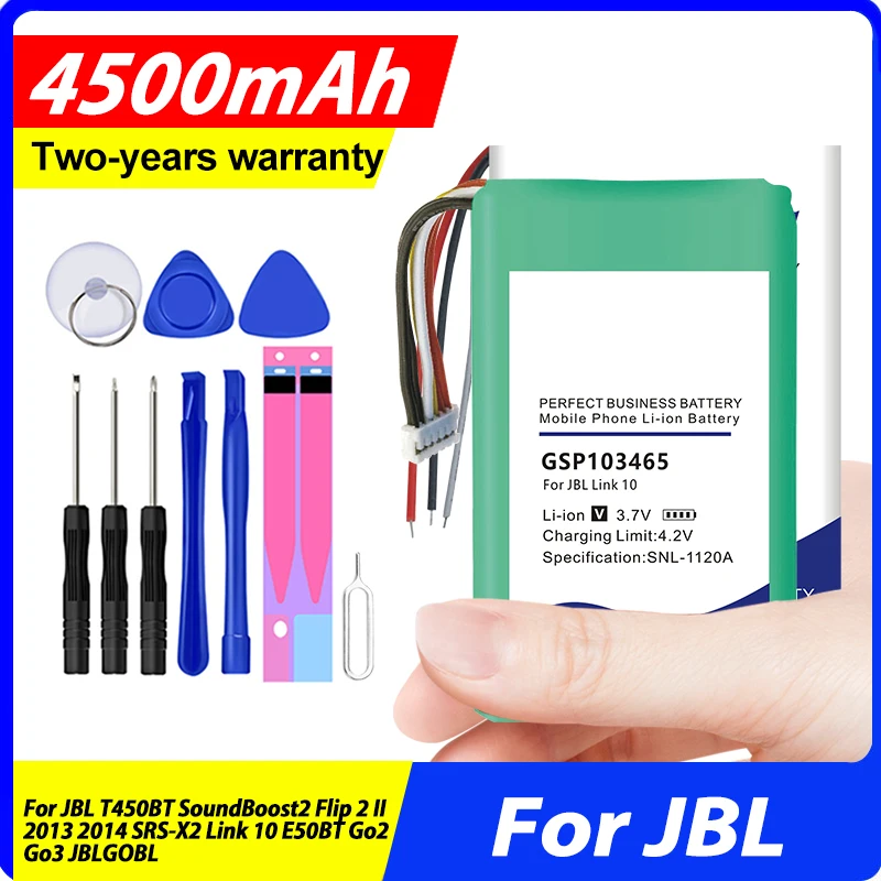 Gsp653248 Gsp103465 Gsp072035 T450Bt Batteria Per Jbl T450Bt Soundboost2 Flip 2 Ii 2013 2014 Srs-X2 Link 10 E50Bt Go2 Go3 Jblgobl