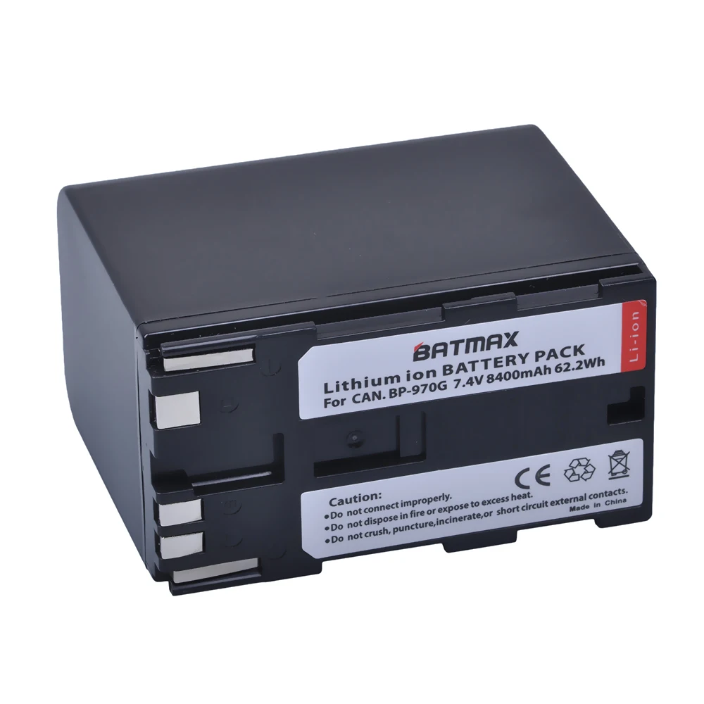 Batmax 1 Pz 8400 Mah Bp-Bp 970G Bp-Batteria Ricaricabile Per Canon Xlh1 Xhg1 Xha1 Xl2 Xm2 Xh G1S Xf305