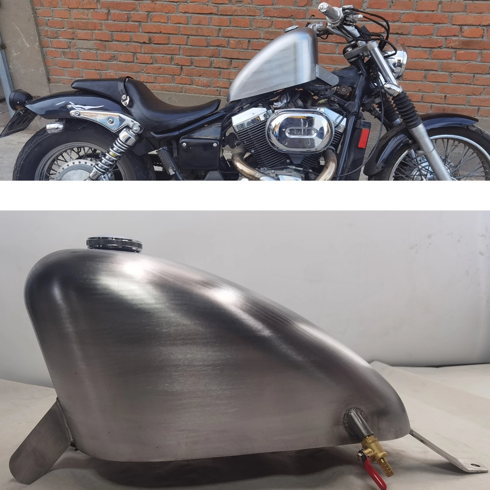 Per Honda Vt400 750 Black Widow Prima Del 2006 9L Serbatoio Carburante Benzina Moto