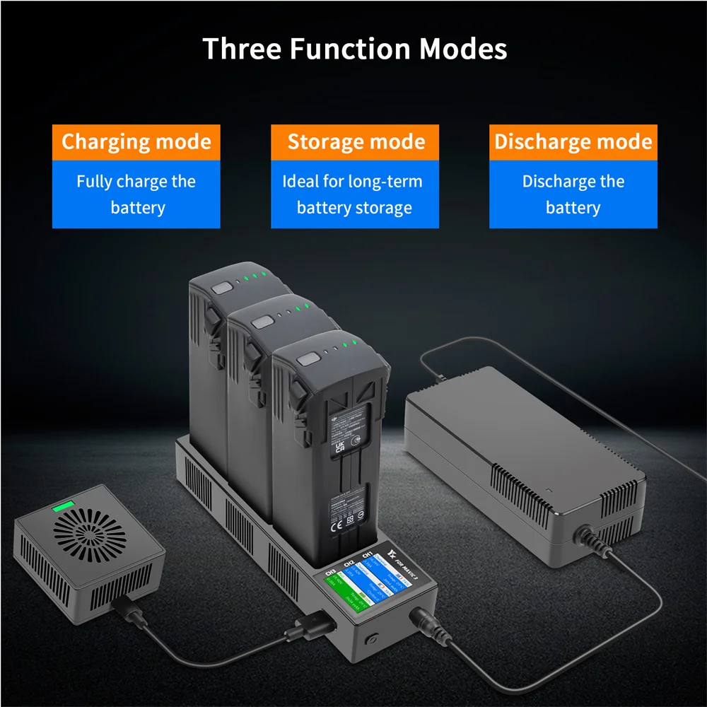 Caricabatterie Di Archiviazione Multifunzione Per Dji Mavic 3/Mavic 3 Pro Display Digitale Schermo Lcd Hub Di Ricarica Della Batteria Accessori Powerb