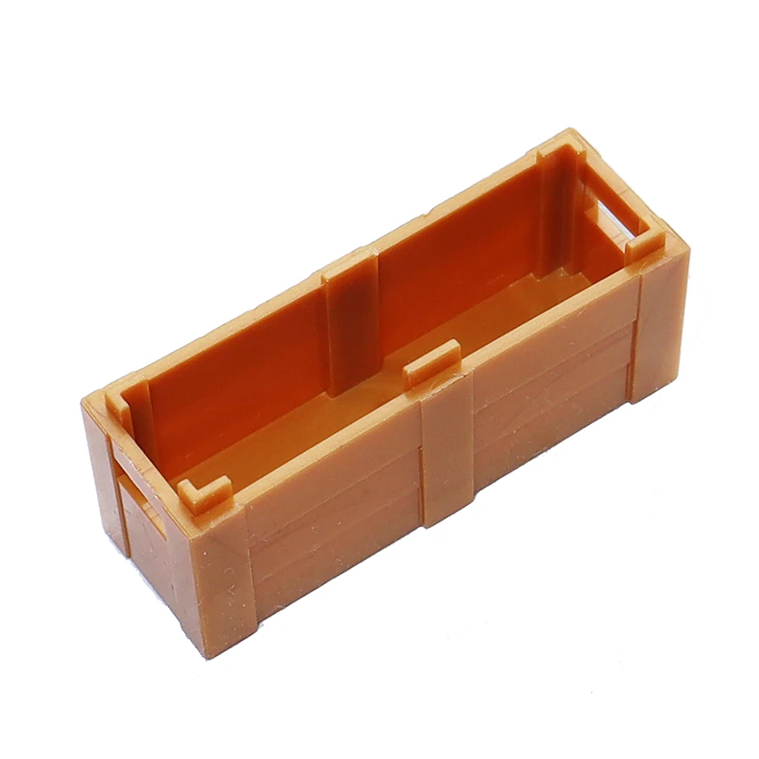 Building Blocks Ww2 Army Self Defense Long Wooden Box Arma Militare Box 2X6 Accessori Pack Battlefield Bunkers