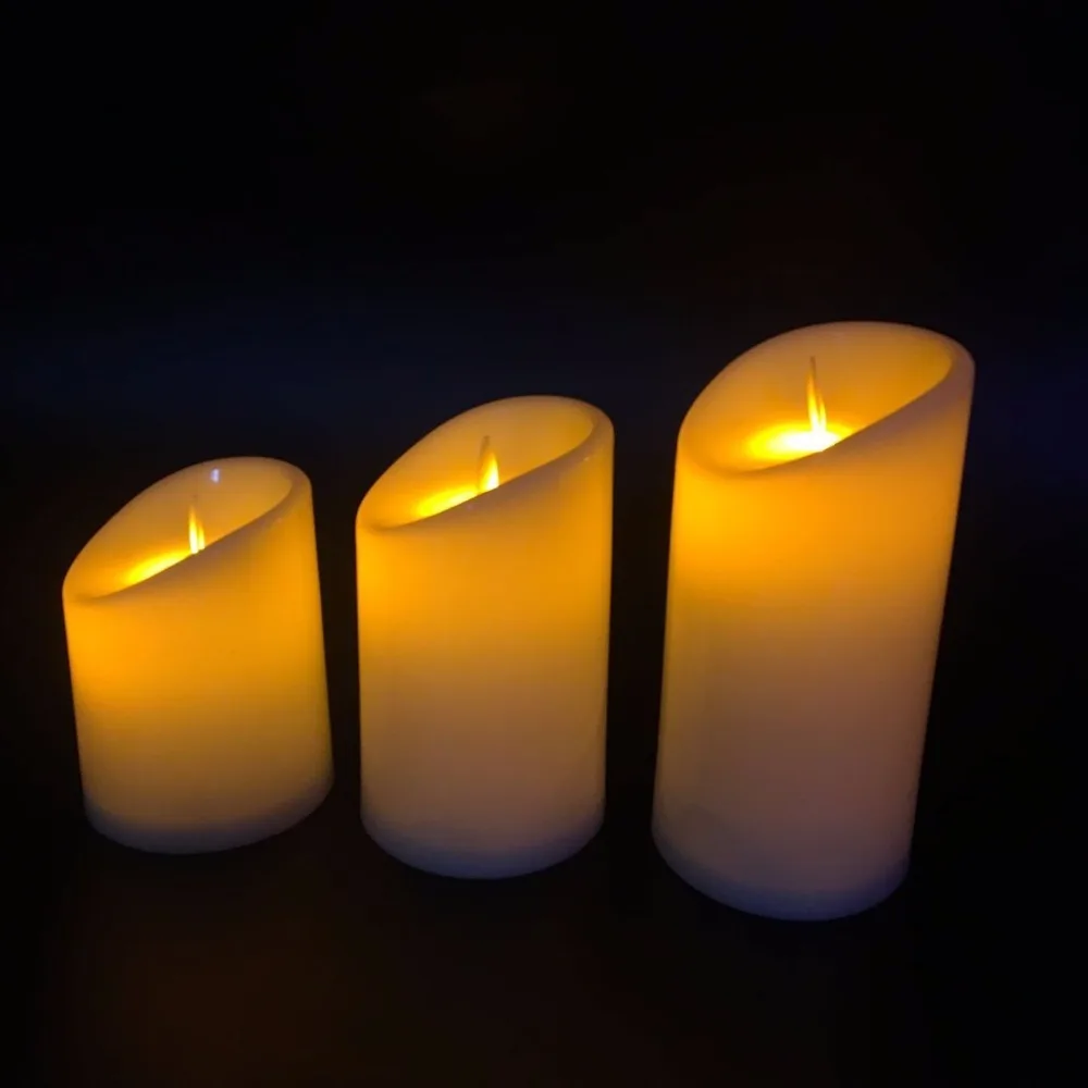 Realistico Senza Fiamma Di Plastica Velas Decorativa, Alta Danza Fiamma Kaars, Batteria Pilastro Bougeoir, Romantico Candele-Decorativo