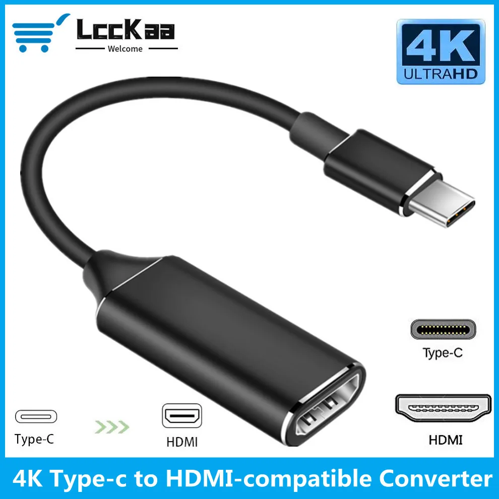Lcckaa Adattatore Da Usb C A Hdmi Cavo 4K Usb 3.1 Hdmi Per Macbook Samsung Galaxy S10 Adattatore Hdmi Huawei Mate P20 Pro Type-C