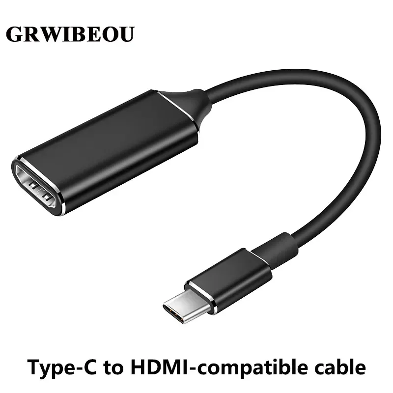 Grwibeou Adattatore Da Usb-C A Hdmi Cavo 4K 30Hz Tipo C Hdmi Per Huawei Mate P20 Promacbook Adattatore Hdmi Samsung Galaxy S10 Usb-C