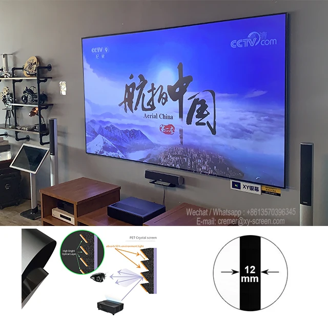 Nuovo Stock Schermi Xy Schermo Proiettore Anti-Luce Alr Pet Crystal Per Awol Tv 2500 Vava 4K Samsung Lsp9T Ust Proiettore