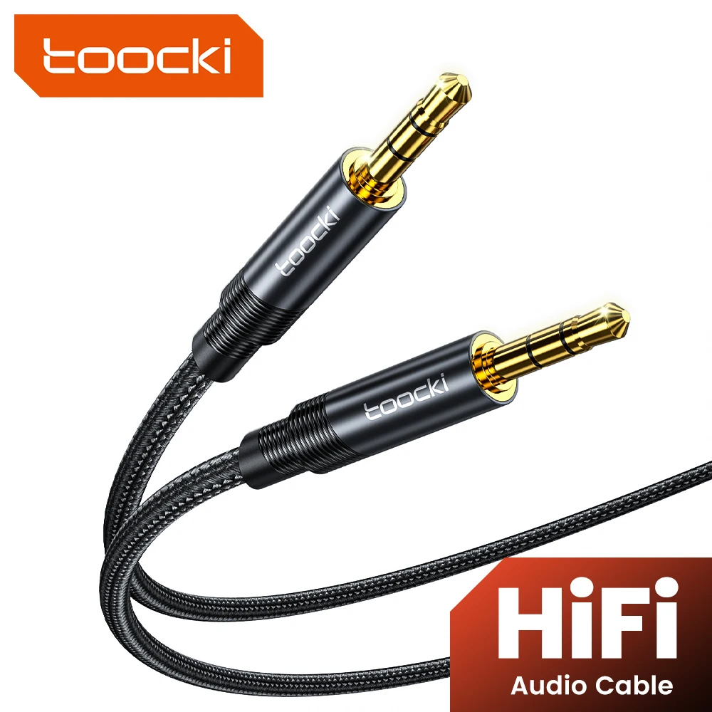 Toocki Aux Cable Speaker Wire 3.5Mm Per Computer Adattatore Per Cuffie Samsung Xiaomi Laptop Hifi Sound Quility Cablel