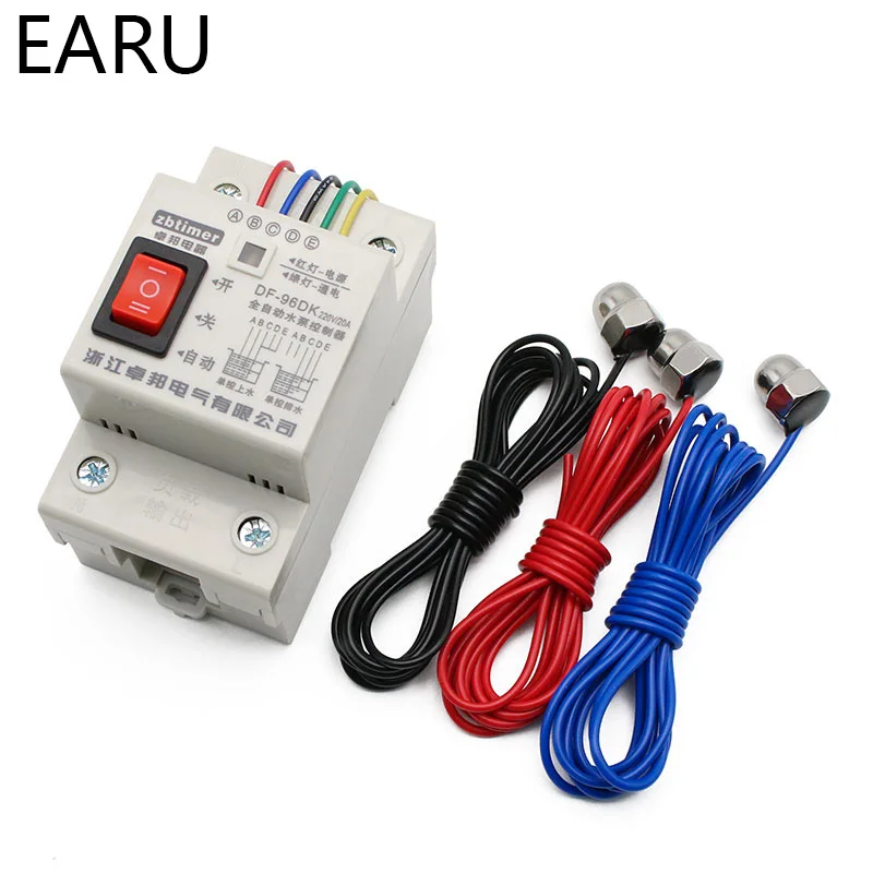Df-96Dk Controllore Di Livello Acqua Automatico Interruttore 10A 220V Serbatoio Di Livello Del Liquido Sensore Di Rilevamento Porbe Regolatore Della P