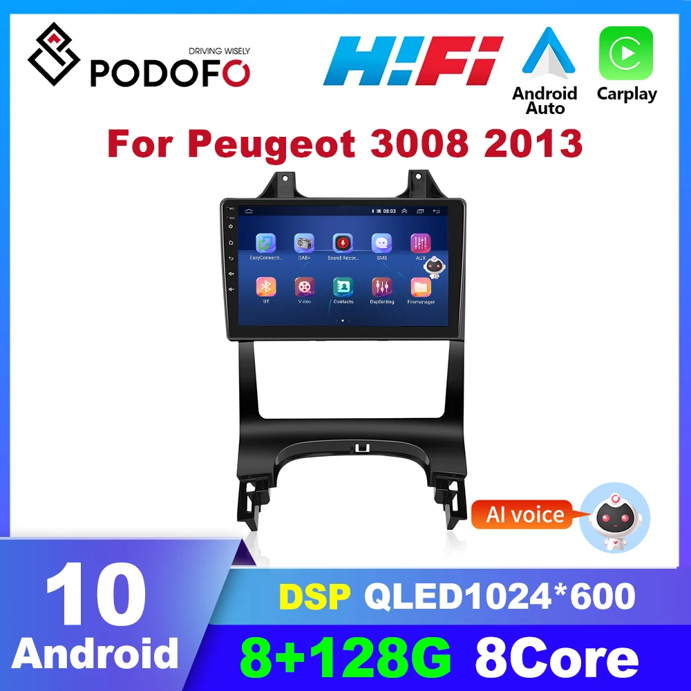 Podofo 2 Din Autoradio Android Per Peugeot 3008 2013 Multimidia Lettore Video Carplay Autoradio Dsp Audio Navigazione Gps