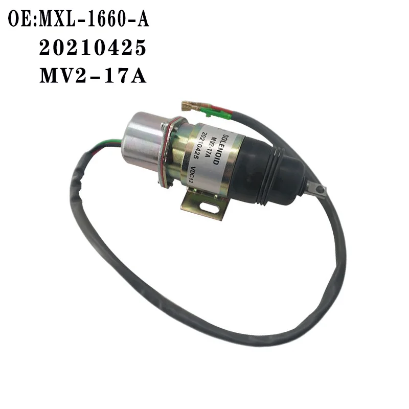 Adatto Per L'Elettrovalvola A Solenoide Dell'Escavatore Dell'Isola Di Ishikawa (12V) Mxl-1660-A Elettrovalvola Di Arresto Dell'Escavatore Mv2-17A Mxl-