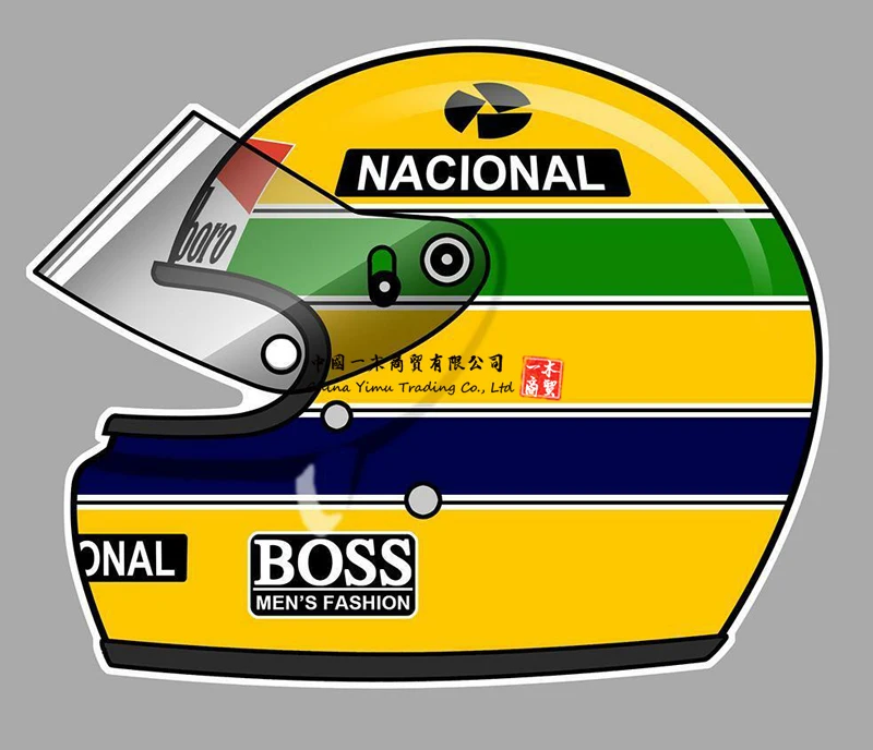 Pellicola Sexi Adesivi Per Casco Ayrton Senna Adesivo In Vinile Sinistro Laminato M. Schumacher Casco Adesivo Sinistro Sinistro