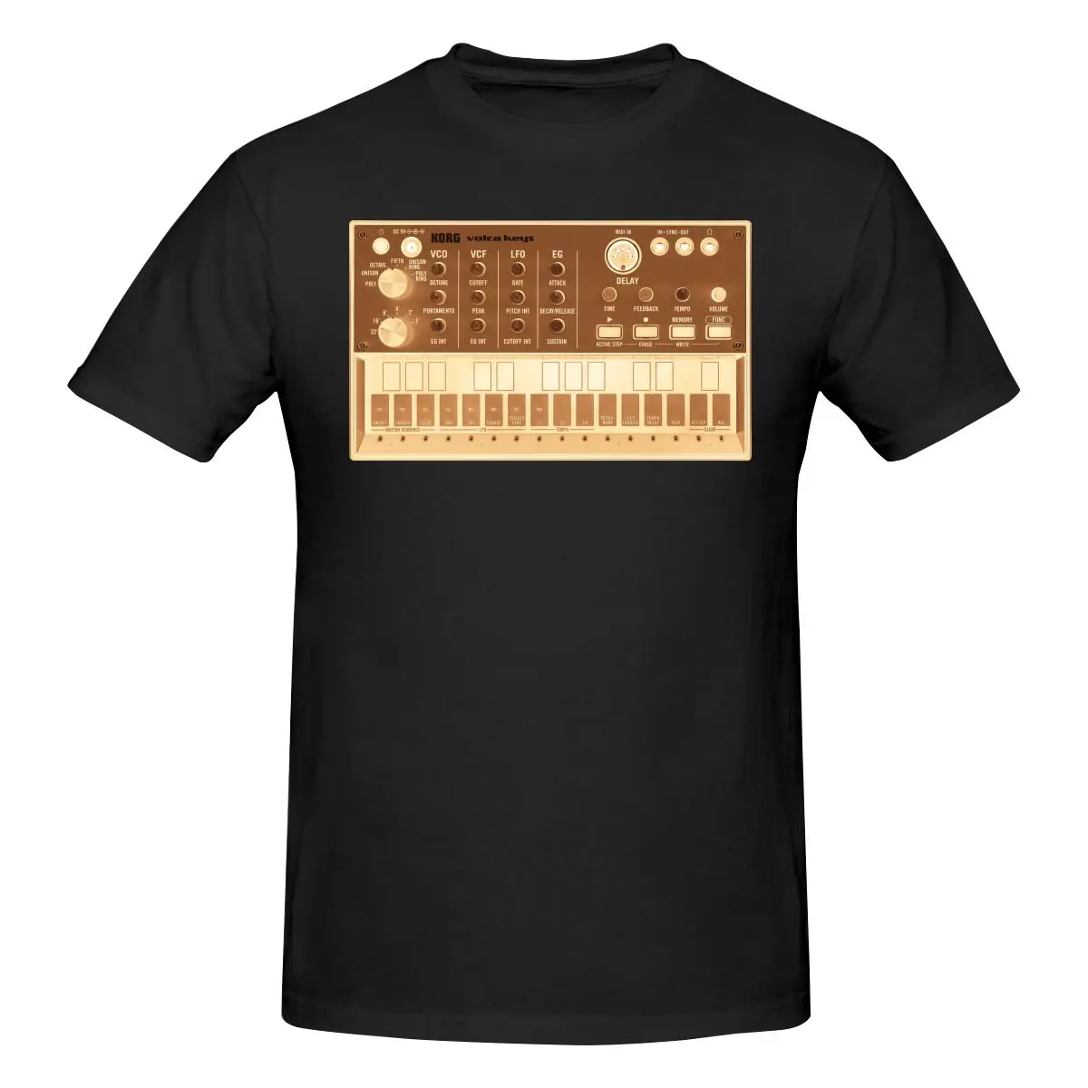 New Korg Volta Keys Music T-Shirt Uomo Stampa Girocollo T-Shirt Estate Moda Manica Corta T-Shirt In Cotone