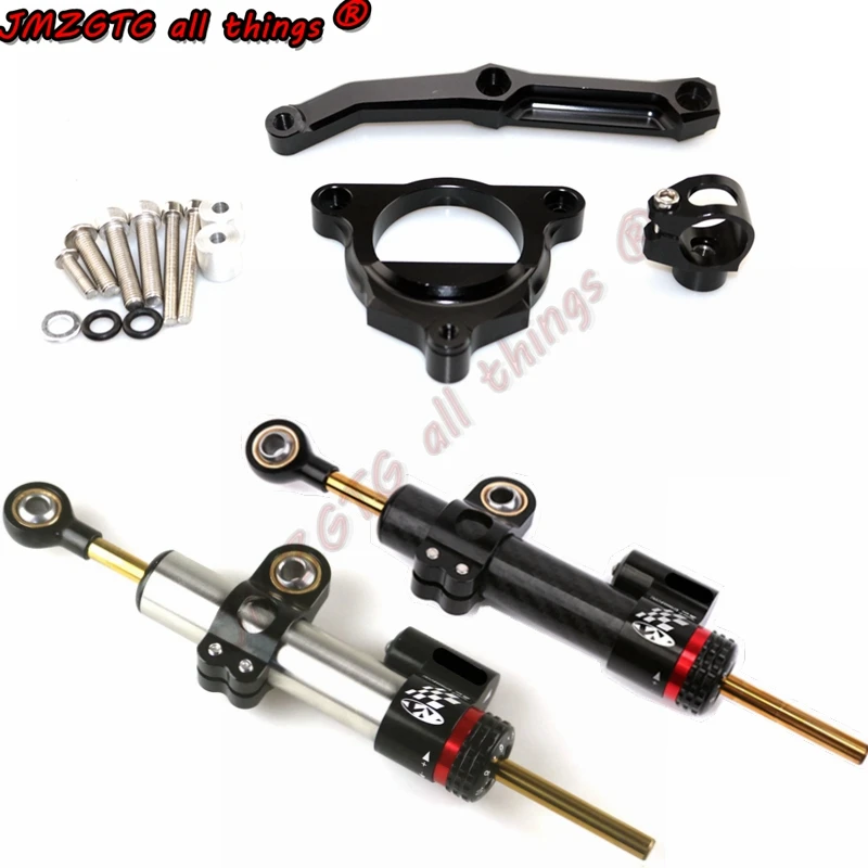 Staffa Di Montaggio Sterzo Completa Ammortizzatore Stabilizzatore Cnc Moto Per Kawasaki Z800 2013 2014 2015 2016