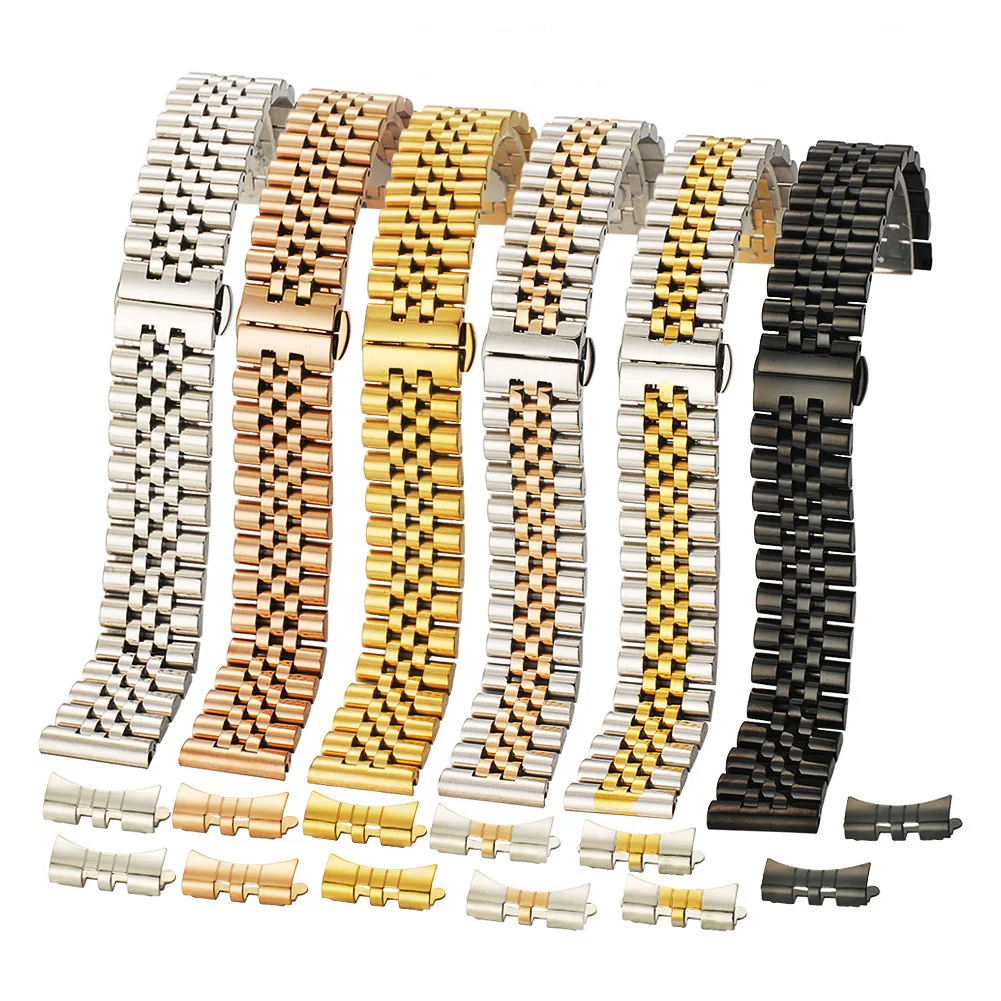 Il Nuovo Cinturino In Acciaio Inossidabile A Cinque Perline È Adatto Per Tissot Rolex Omega Seiko Citizen Watch Con Interfaccia Arc 22Mm