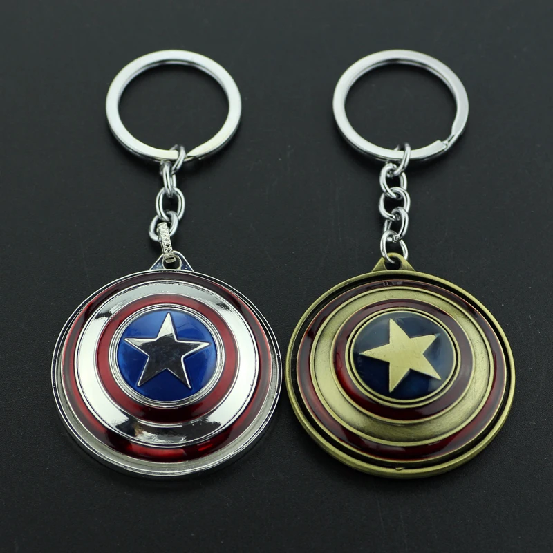 Portachiavi Marvel Legends The Avengers Nuovo Portachiavi Girevole Captain America Shield Car Portachiavi Con Ciondolo In Metallo Da Uomo