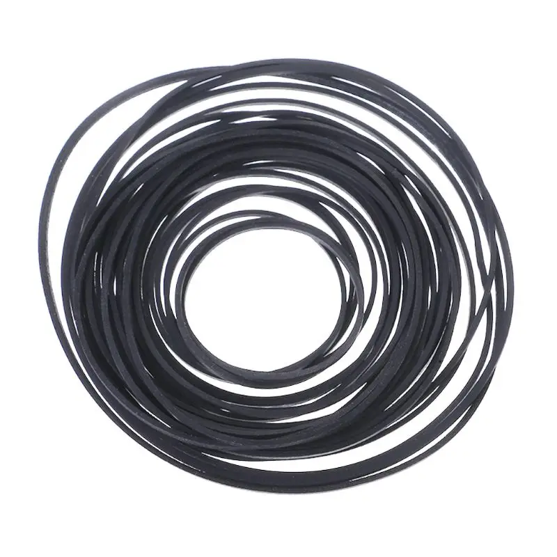 30Pcs Mix Cassette Tape Gomma Dvd Cassette Tape Recorder Giradischi Strap Belt Per Cd-Rom Video Machines 1X1Mm 0.7X0.7Mm