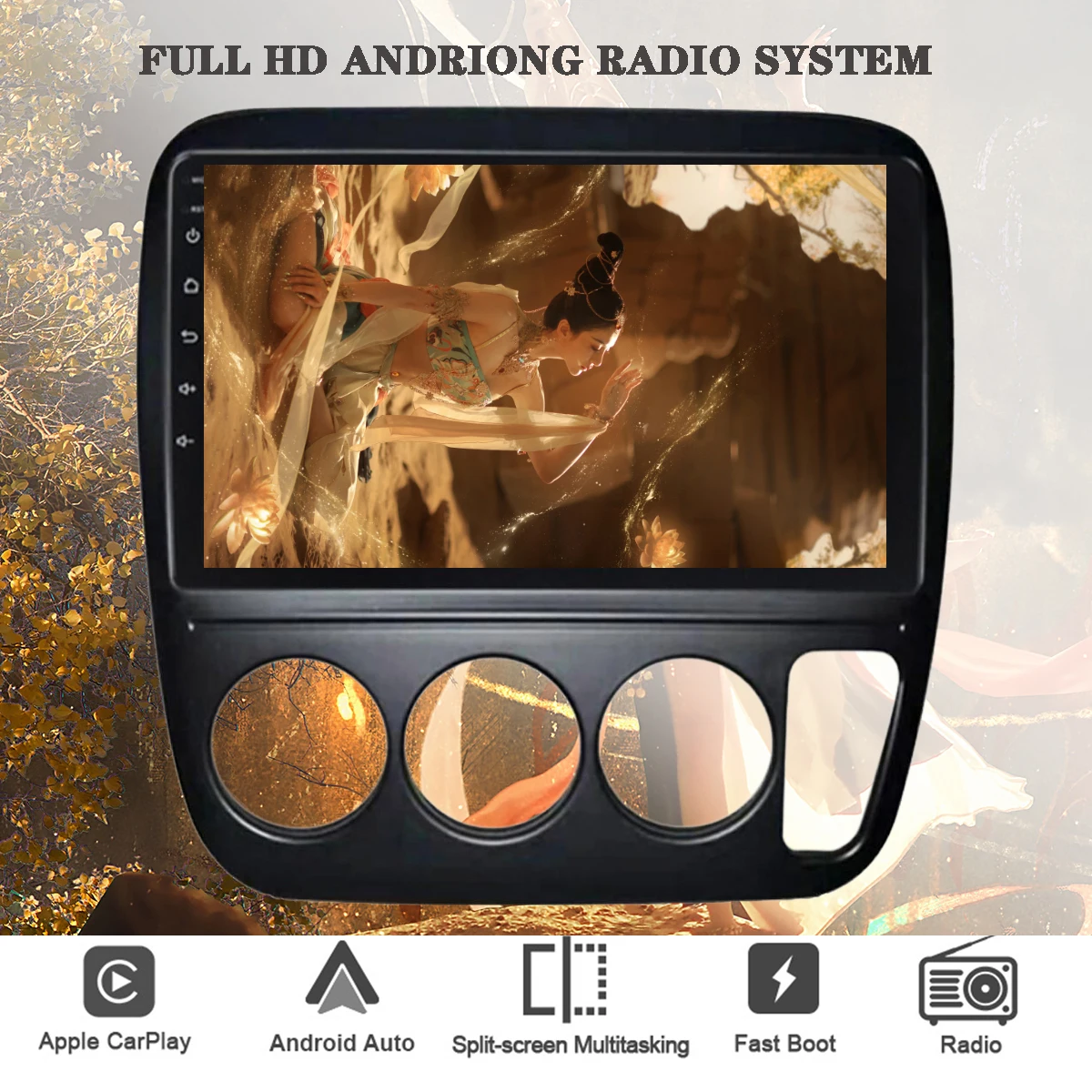 Lettore Multimediale Android 13 Per Honda Cr-V Crv 1995 1996 1997 1998 1999 2000 2001 Autoradio Navigazione Gps Dvd Video Cassette