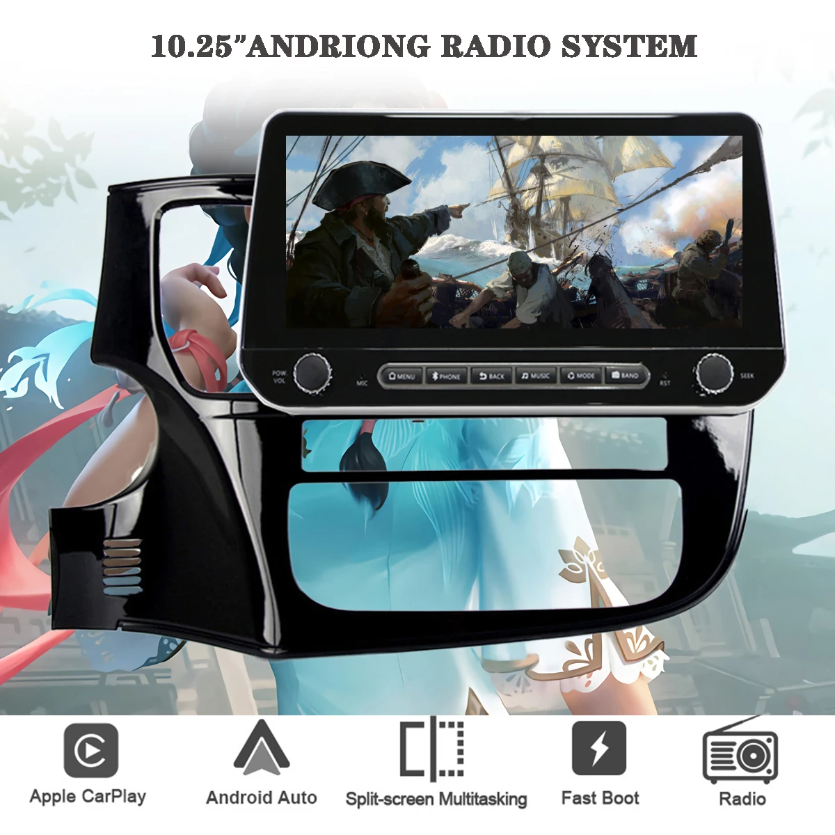 2Din 8G Ram Autoradio Gps Dvd Cassette Sistema Di Intrattenimento Per Mitsubishi Outlander 2012-2018 Con 4G Lte Wifi Swc Rds Rgb Bt