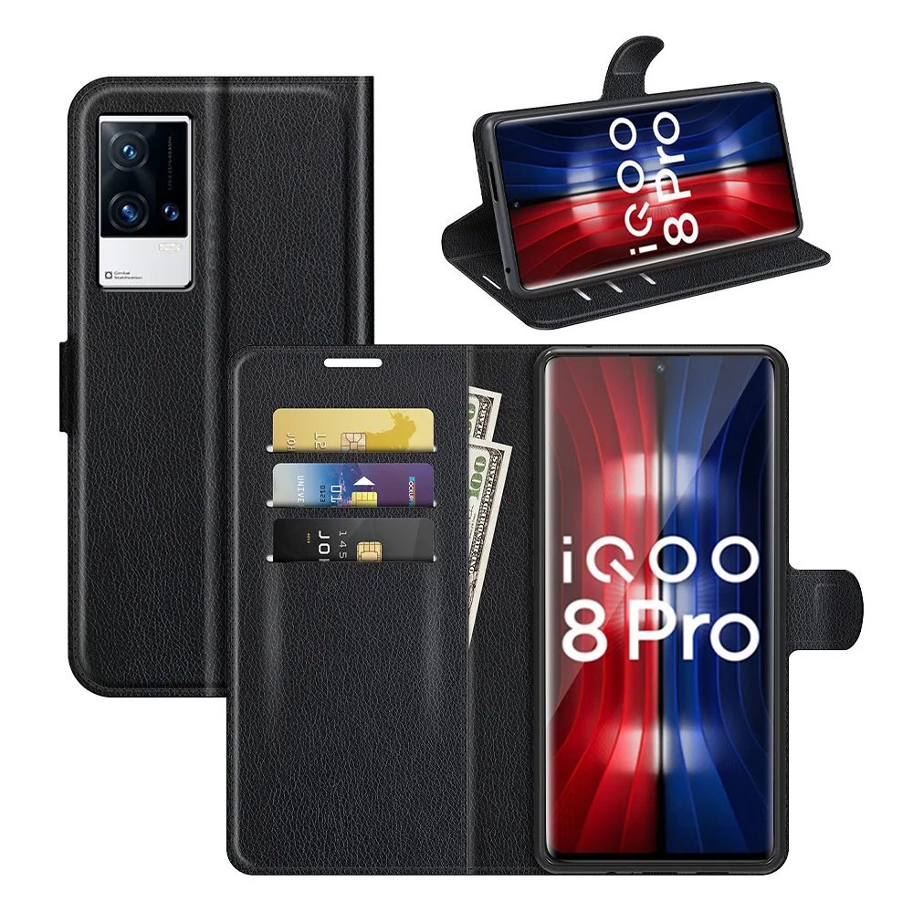 Per Vivo Iqoo 8 Pro Vivo Iqoo Z5 Custodia In Pelle Di Lusso Flip Wallet Phone Per Vivo Iqoo 8 Stand Function Wallet Card Slot Case