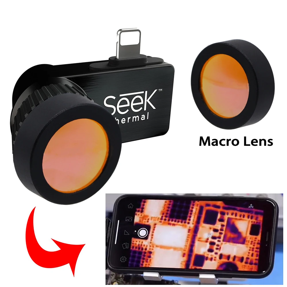 Obiettivo Macro Per Seek Compact Xr Pro Thermal Camera Near Focus Lente D'Ingrandimento Per La Manutenzione Del Telefono Cellulare Mini Obiettivo Univ