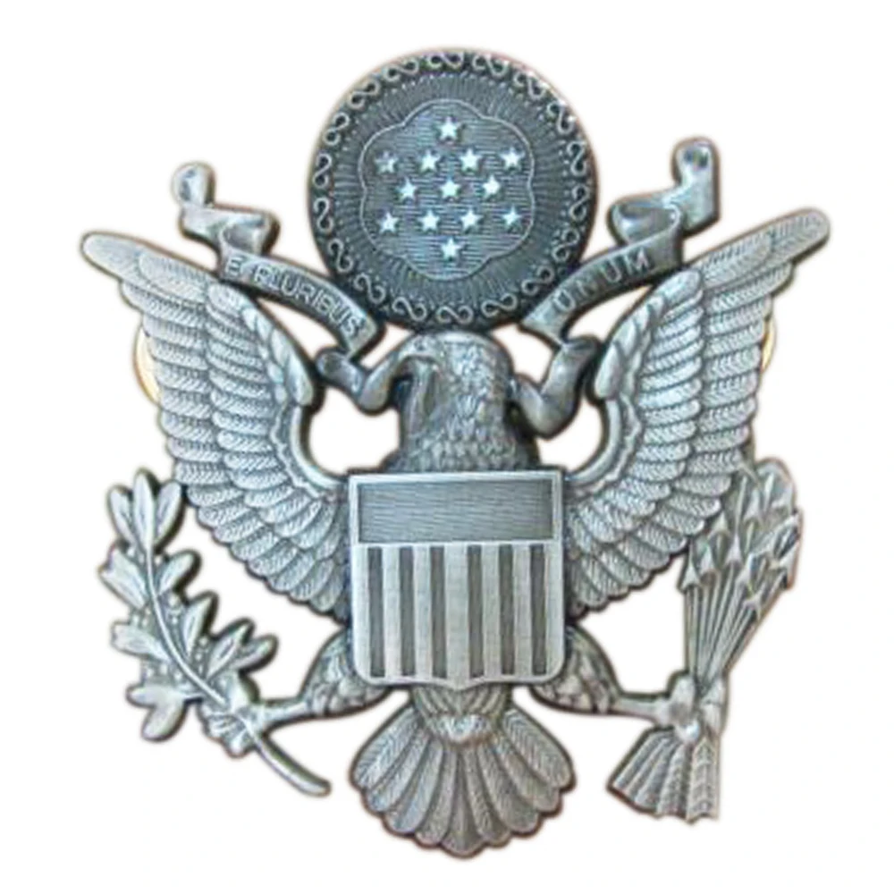 Wwii Us Army Airforce Ufficiale Eagle Wings Cap Badge Insegne Pin Coccarda