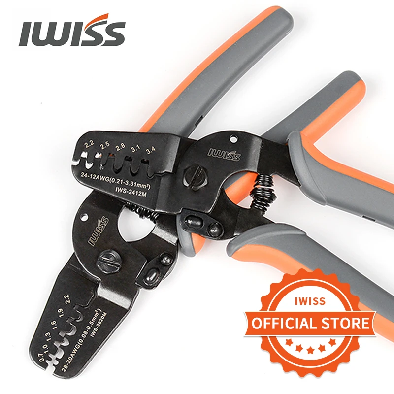 Terminali Iwiss Aggraffatura Strumenti Iws-2412M/Iws-2820M Per Awg24-12 A Crimpare/Awg28-20 Marmellata, Molex, Tyco, Terminali E Connettori Jst