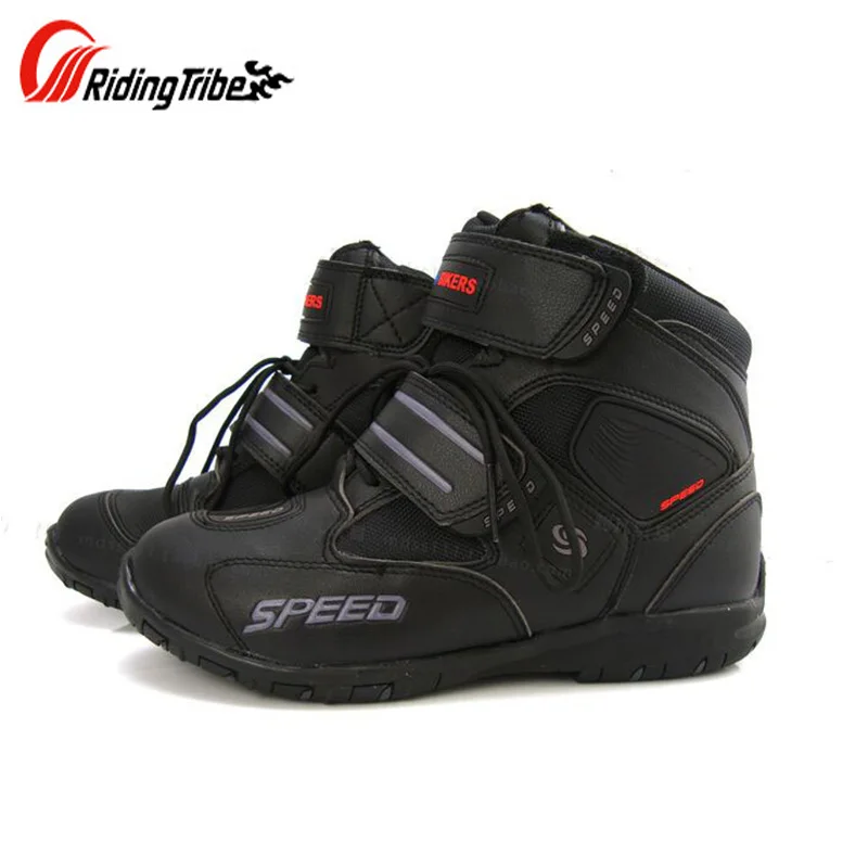 Stivali Da Moto Scarpe Da Uomo In Pelle Microfibra Moto Bike Speed Racing Boots Moto Motocross Street Shoes