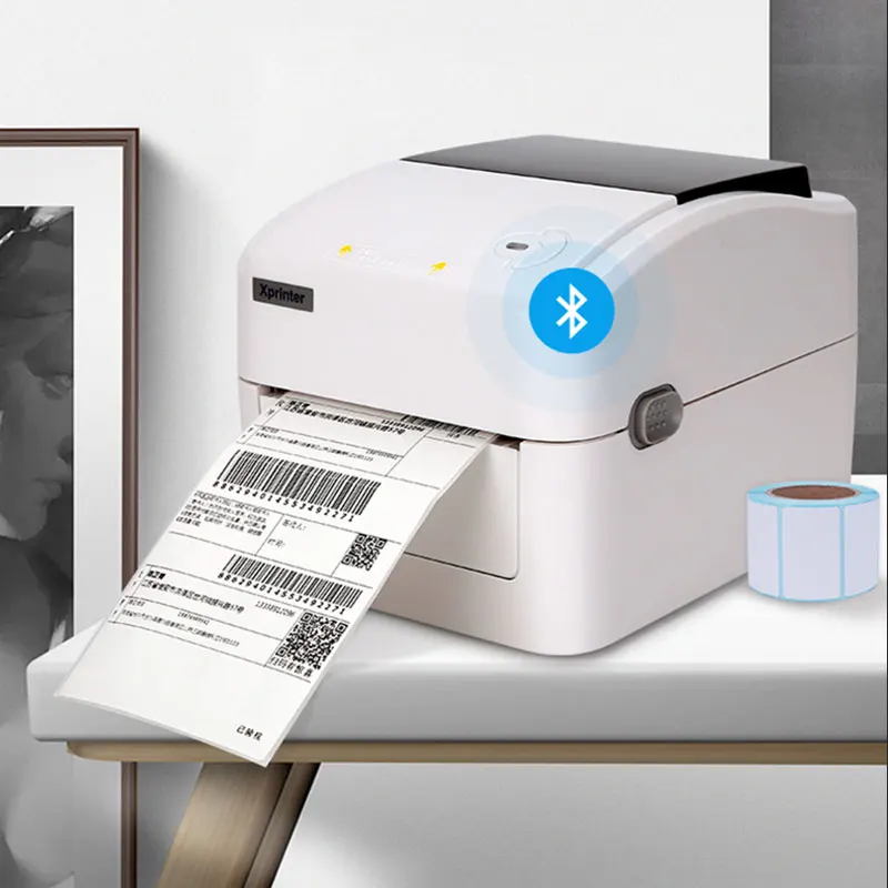 Xprinter Xp-420B 152 Mm/S Stampante Termica Per Indirizzi Di Spedizione Adatta Per Carta Termica Larghezza 25Mm - 115Mm Stampante Termica Per Codici A