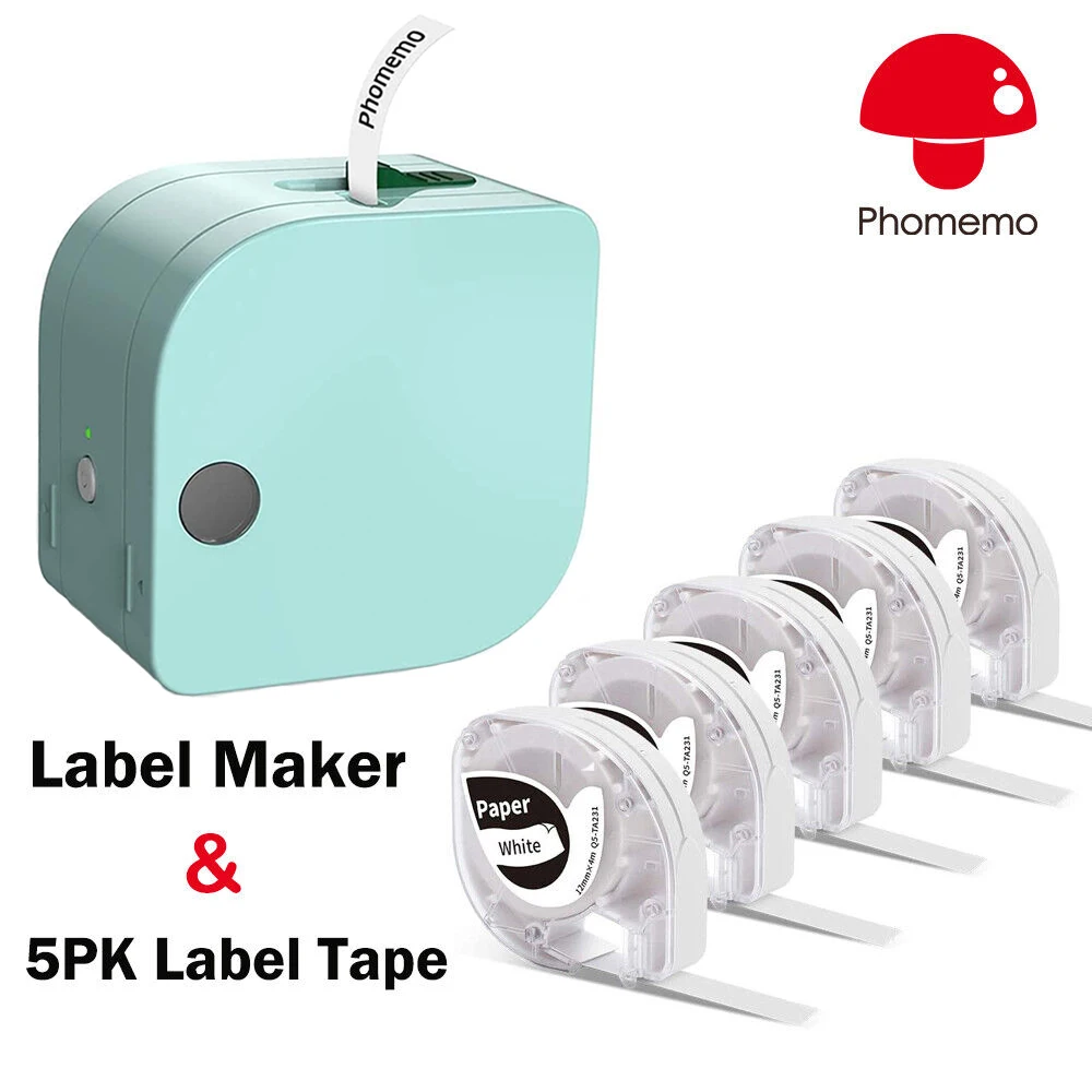 Phommemo P12 Mini Stampante Protable Etichettatrice Wireless Etichettatrice Compatibile Per Dymo Letratag Label Tape 91201 91331
