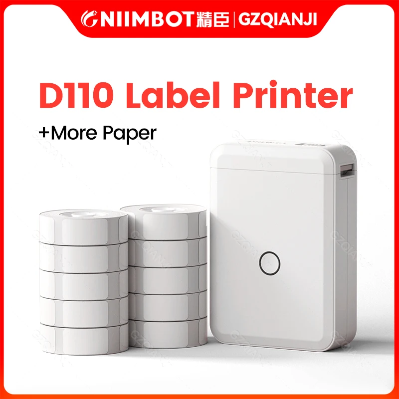 Stampante Per Etichettatrice Niimbot D110 Con Adesivo Etichetta Adesiva Rotolo Di Carta Colore D110 Etichetta Interruttore Etichettatrice Etichettatri