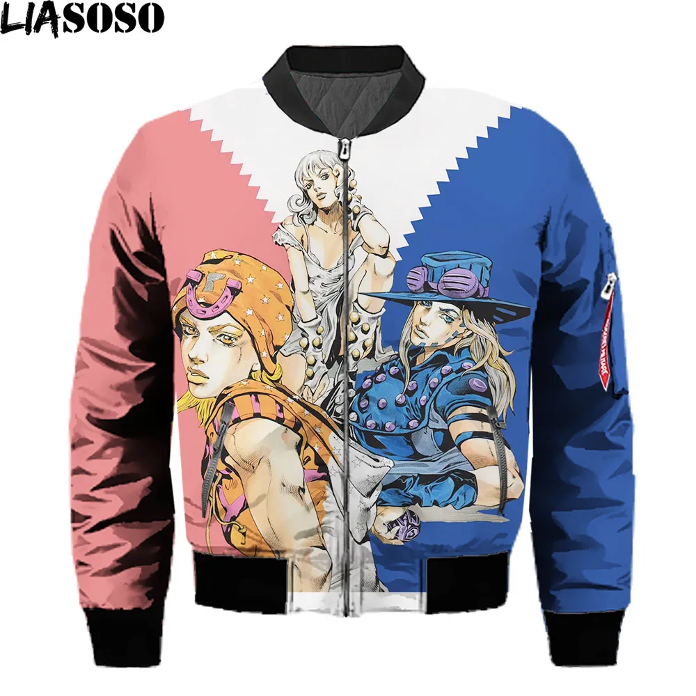 Anime Jojo Bizarre Adventure Jacket 3D Print Japan Stlye Jojo Softshell Jacket Uomo Casual Jojolion Harajuku Streetwear Cappotti